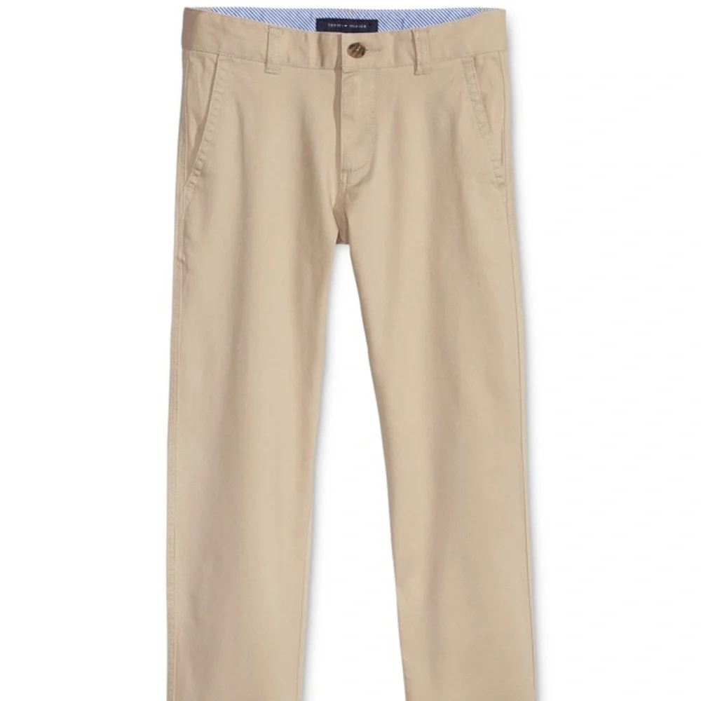 TOMMY HILFIGER boy’s slim fit cream color khaki pants size 10